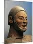 Italy, Tuscany, Chiusi, Detail of Funerary Statue in the Shape of a Canopic Vase-null-Mounted Giclee Print