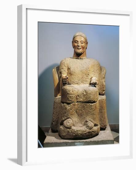 Italy, Tuscany, Chiusi, Funerary Statue in the Shape of a Canopic Vase-null-Framed Giclee Print