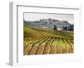 Italy, Tuscany. Colorful Vineyards in Fall in the Val Dorcia-Julie Eggers-Framed Photographic Print