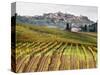 Italy, Tuscany. Colorful Vineyards in Fall in the Val Dorcia-Julie Eggers-Stretched Canvas