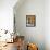 Italy, Tuscany, Contignano. a Wooden Door Surrounded by Fall and Cat-Julie Eggers-Framed Stretched Canvas displayed on a wall