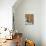 Italy, Tuscany, Contignano. a Wooden Door Surrounded by Fall and Cat-Julie Eggers-Photographic Print displayed on a wall