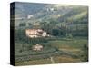 Italy, Tuscany. Countryside and Vineyards in the Chianti Region-Julie Eggers-Stretched Canvas