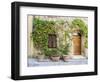 Italy, Tuscany. Entrance to a home in Tuscany decorated with potted plants.-Julie Eggers-Framed Photographic Print