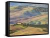 Italy, Tuscany. Evening Light on a Winding Road-Julie Eggers-Framed Stretched Canvas