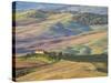 Italy, Tuscany. Evening Light on a Winding Road-Julie Eggers-Stretched Canvas