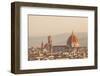 Italy, Tuscany, Florence. Overview of the City with Brunelleschi Cupola on the Duomo. Unesco.-Ken Scicluna-Framed Photographic Print