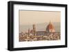 Italy, Tuscany, Florence. Overview of the City with Brunelleschi Cupola on the Duomo. Unesco.-Ken Scicluna-Framed Photographic Print