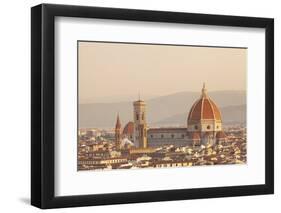 Italy, Tuscany, Florence. Overview of the City with Brunelleschi Cupola on the Duomo. Unesco.-Ken Scicluna-Framed Photographic Print
