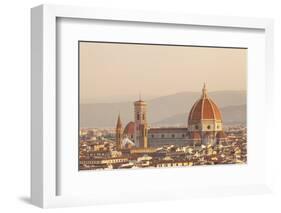 Italy, Tuscany, Florence. Overview of the City with Brunelleschi Cupola on the Duomo. Unesco.-Ken Scicluna-Framed Photographic Print