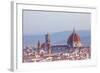 Italy, Tuscany, Florence. Overview of the City with Brunelleschi Cupola on the Duomo. Unesco.-Ken Scicluna-Framed Photographic Print