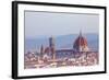 Italy, Tuscany, Florence. Overview of the City with Brunelleschi Cupola on the Duomo. Unesco.-Ken Scicluna-Framed Photographic Print
