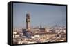 Italy, Tuscany, Florence. Palazzo Vecchio and Overview of Surroundings.-Ken Scicluna-Framed Stretched Canvas