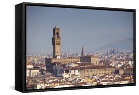 Italy, Tuscany, Florence. Palazzo Vecchio and Overview of Surroundings.-Ken Scicluna-Framed Stretched Canvas