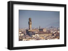 Italy, Tuscany, Florence. Palazzo Vecchio and Overview of Surroundings.-Ken Scicluna-Framed Photographic Print