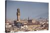 Italy, Tuscany, Florence. Palazzo Vecchio and Overview of Surroundings.-Ken Scicluna-Stretched Canvas