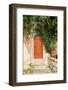 Italy, Tuscany, Greve in Chianti. Chianti vineyards. Stone farm house entrance door.-Emily Wilson-Framed Photographic Print