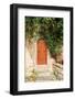 Italy, Tuscany, Greve in Chianti. Chianti vineyards. Stone farm house entrance door.-Emily Wilson-Framed Photographic Print