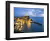 Italy, Tuscany. Hillside town of Vernazza in the evening, Cinque Terre, Liguria region, Italy-Julie Eggers-Framed Photographic Print