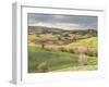 Italy, Tuscany. Landscape and the Town of San Quirico Dorcia-Julie Eggers-Framed Photographic Print