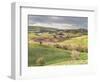 Italy, Tuscany. Landscape and the Town of San Quirico Dorcia-Julie Eggers-Framed Photographic Print