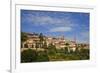 Italy, Tuscany, Montalcino. The hill town of Montalcino as seen from below.-Julie Eggers-Framed Photographic Print