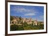 Italy, Tuscany, Montalcino. The hill town of Montalcino as seen from below.-Julie Eggers-Framed Photographic Print