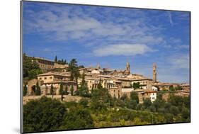 Italy, Tuscany, Montalcino. The hill town of Montalcino as seen from below.-Julie Eggers-Mounted Photographic Print