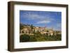 Italy, Tuscany, Montalcino. The hill town of Montalcino as seen from below.-Julie Eggers-Framed Photographic Print