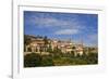 Italy, Tuscany, Montalcino. The hill town of Montalcino as seen from below.-Julie Eggers-Framed Photographic Print