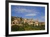 Italy, Tuscany, Montalcino. The hill town of Montalcino as seen from below.-Julie Eggers-Framed Photographic Print