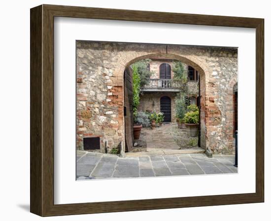 Italy, Tuscany, Montefollonico. the Medieval Town of Montefollonico-Julie Eggers-Framed Photographic Print