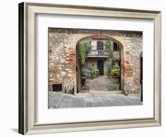 Italy, Tuscany, Montefollonico. the Medieval Town of Montefollonico-Julie Eggers-Framed Photographic Print