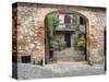 Italy, Tuscany, Montefollonico. the Medieval Town of Montefollonico-Julie Eggers-Stretched Canvas