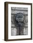 Italy, Tuscany, Montepulciano. Carving of a lions head on a stone building.-Julie Eggers-Framed Photographic Print