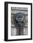 Italy, Tuscany, Montepulciano. Carving of a lions head on a stone building.-Julie Eggers-Framed Photographic Print