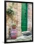 Italy, Tuscany, Monticchiello. Bright Green Door-Julie Eggers-Framed Photographic Print