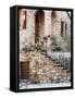 Italy, Tuscany, Monticchiello. House on a Lane in a Medieval Village-Julie Eggers-Framed Stretched Canvas