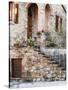 Italy, Tuscany, Monticchiello. House on a Lane in a Medieval Village-Julie Eggers-Stretched Canvas