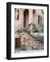 Italy, Tuscany, Monticchiello. House on a Lane in a Medieval Village-Julie Eggers-Framed Photographic Print