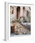 Italy, Tuscany, Monticchiello. House on a Lane in a Medieval Village-Julie Eggers-Framed Photographic Print