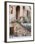 Italy, Tuscany, Monticchiello. House on a Lane in a Medieval Village-Julie Eggers-Framed Photographic Print