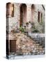 Italy, Tuscany, Monticchiello. House on a Lane in a Medieval Village-Julie Eggers-Stretched Canvas