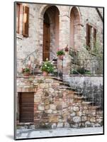 Italy, Tuscany, Monticchiello. House on a Lane in a Medieval Village-Julie Eggers-Mounted Photographic Print
