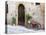 Italy, Tuscany, Pienza. Bicycles Parked Along the Streets of Pienza-Julie Eggers-Stretched Canvas