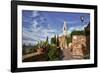 Italy, Tuscany, Pienza. The bell tower of the Duomo Santa Maria Assunta Cathedral.-Julie Eggers-Framed Photographic Print