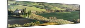 Italy, Tuscany, San Quirico Dorcia. Scenic View of Il Belvedere House-Julie Eggers-Mounted Photographic Print