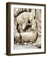 Italy, Tuscany, Siena Cathedral, Pulpit with the Nativity Scene, 1265-1269, Detail-Nicola Pisano-Framed Giclee Print