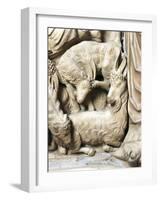 Italy, Tuscany, Siena Cathedral, Pulpit with the Nativity Scene, 1265-1269, Detail-Nicola Pisano-Framed Giclee Print