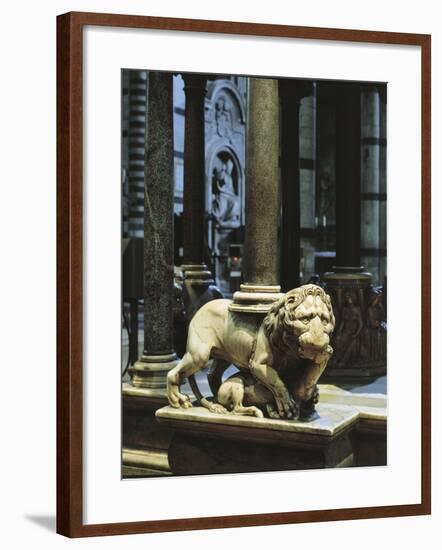 Italy, Tuscany, Siena Catherdal, Pulpit by Nicola Pisano, Detail-null-Framed Giclee Print